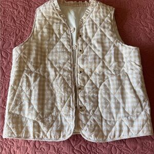SHEIN Kids Checkered Quilted Vest